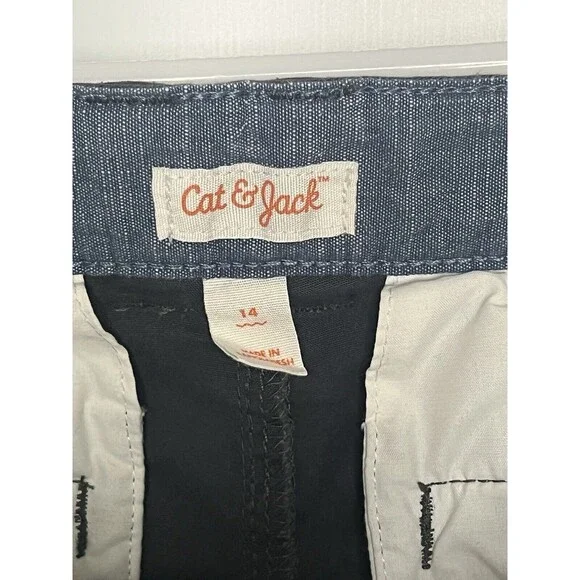 Cat & Jack Boys Flat Front Shorts Size 14 Gray - Picture 5 of 7